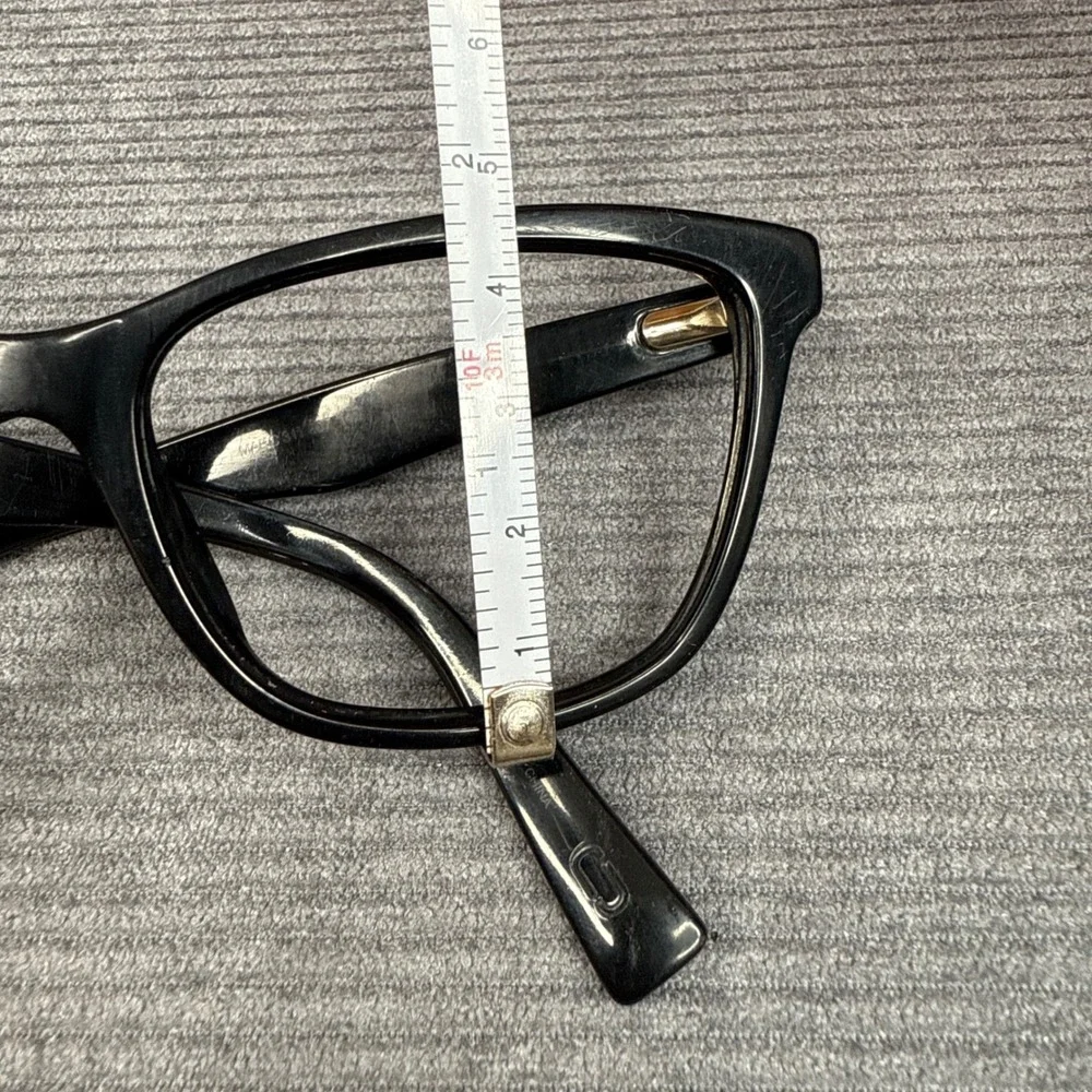 Marc Jacobs Black Cat Eye Optical Y2K Glasses Frames Gold Logo Designer Womens